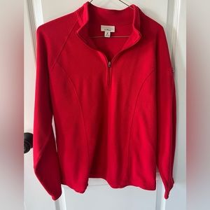 LL BEAN womens half zip fleece - medium